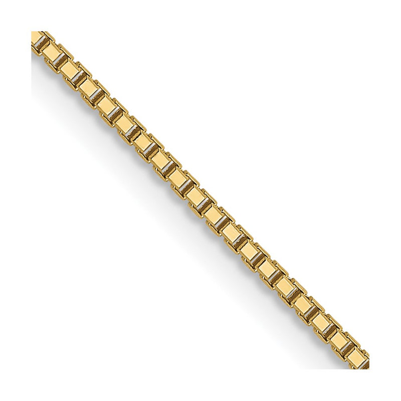 16 Inch 10K .95mm Sparkle Octagonal Box Chain Necklace