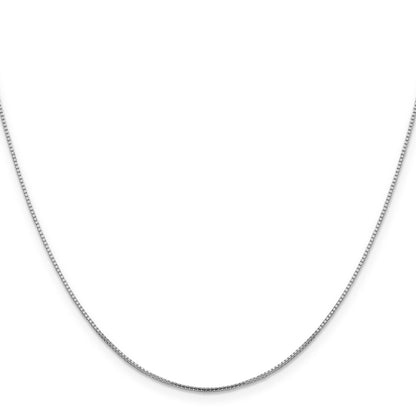 20 Inch 10K White Gold .95mm Sparkle Octagonal Box Chain