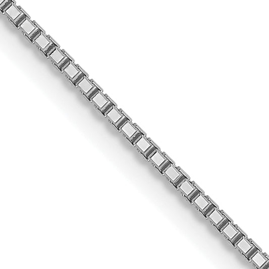 20 Inch 10K White Gold .95mm Sparkle Octagonal Box Chain