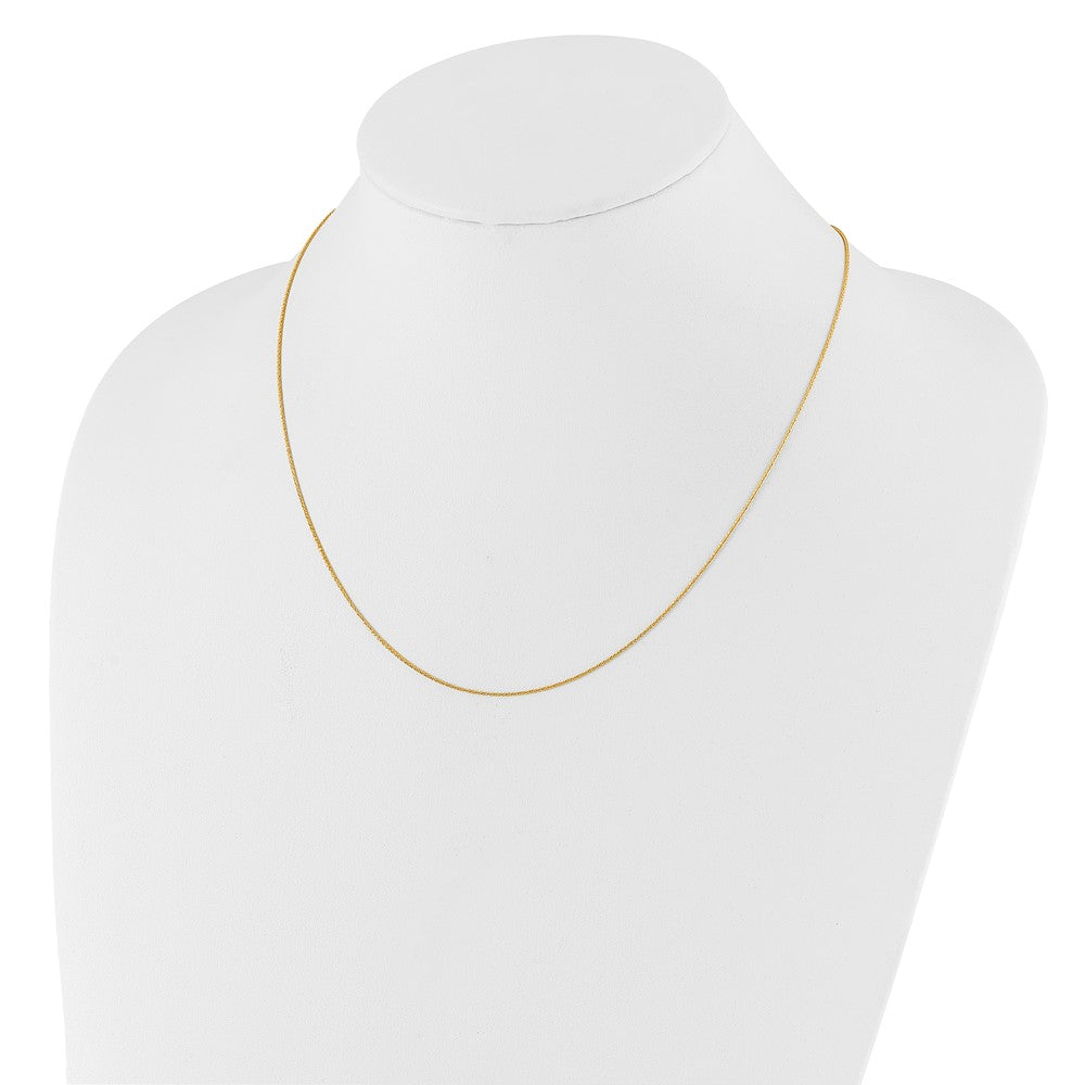 30 Inch 10K Adjustable .8mm Wheat Chain Necklace