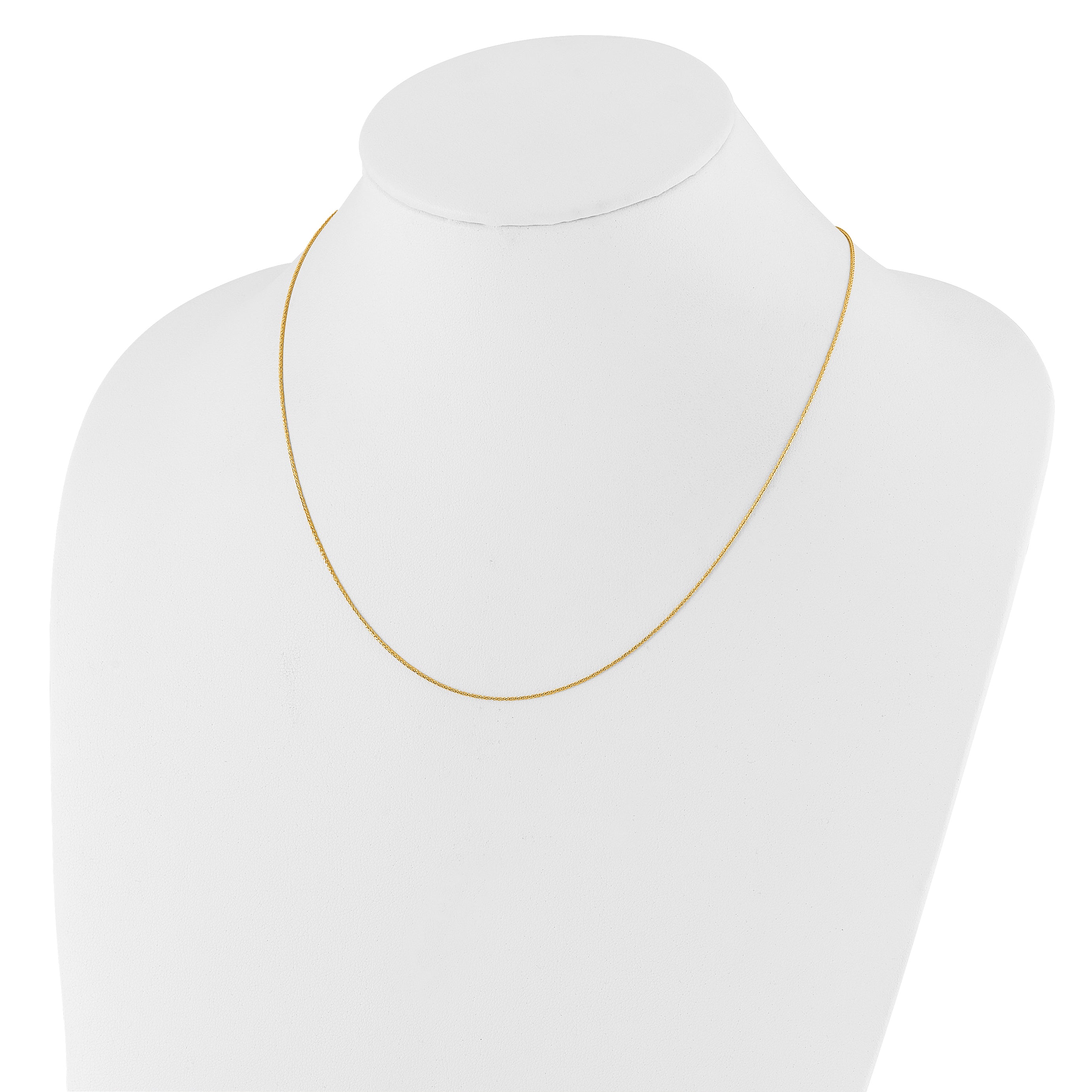30 Inch 10K Adjustable .8mm Wheat Chain Necklace