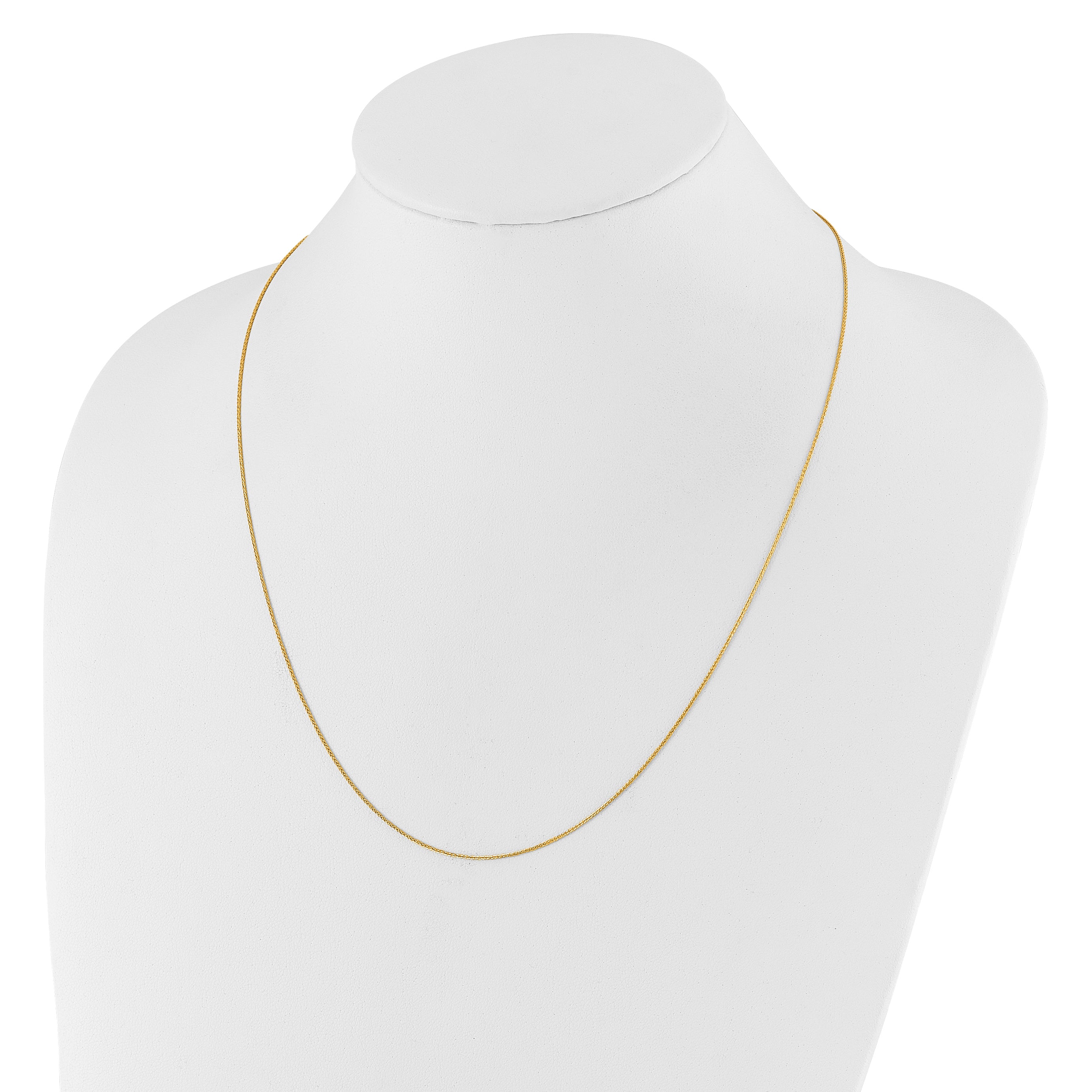 30 Inch 10K Adjustable .8mm Wheat Chain Necklace
