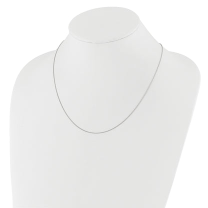 30 Inch 10K White Gold Adjustable .8mm Wheat Chain