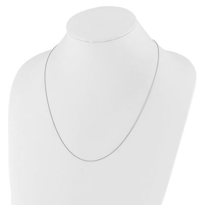 22 Inch 10K White Gold Adjustable .8mm Wheat Chain Necklace