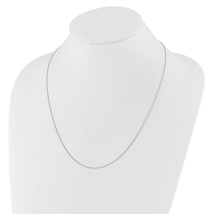30 Inch 10K White Gold Adjustable .8mm Wheat Chain