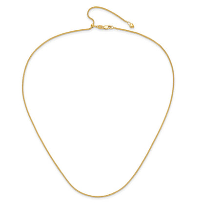 30 Inch 10K Adjustable 1.35mm Wheat Chain Necklace