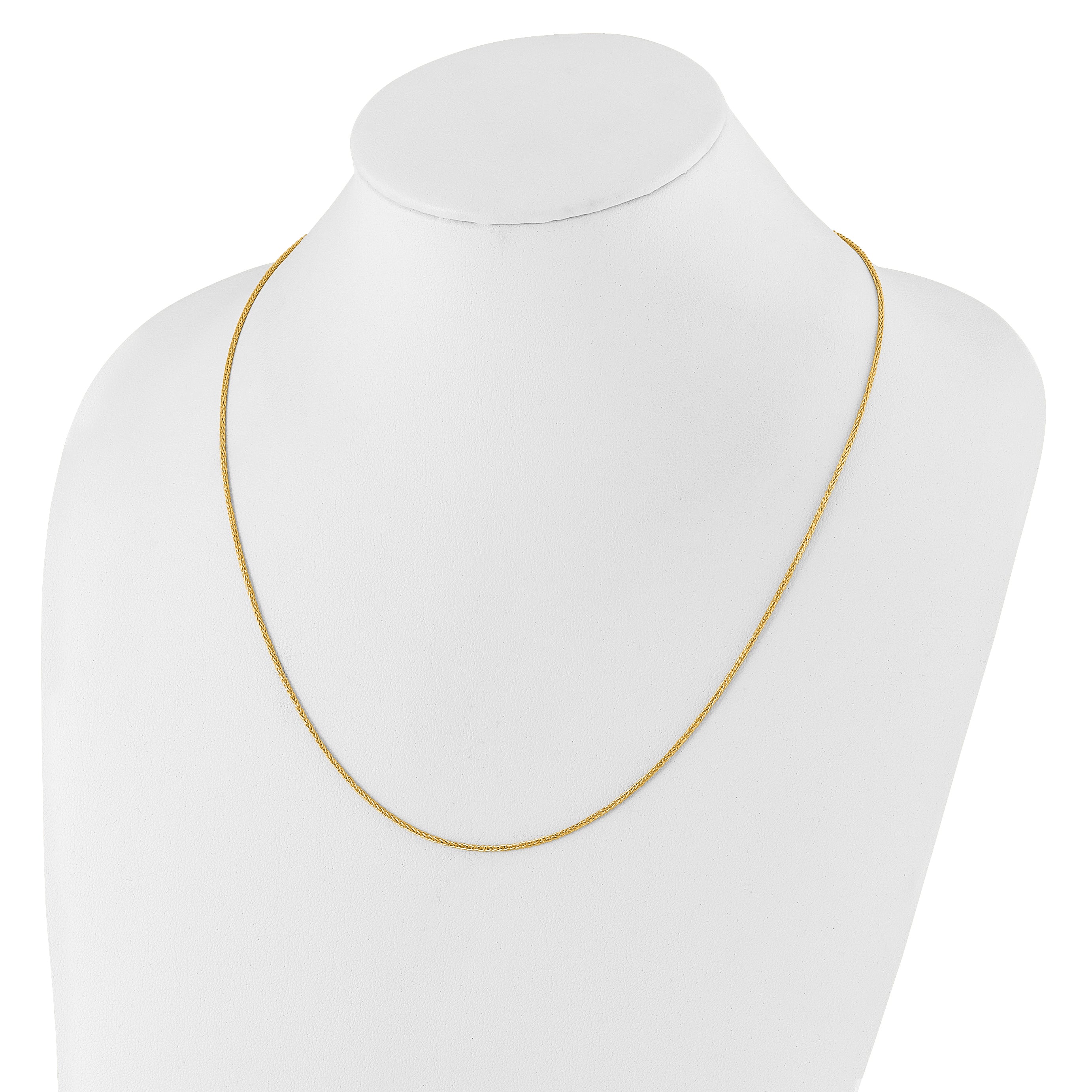 30 Inch 10K Adjustable 1.35mm Wheat Chain Necklace