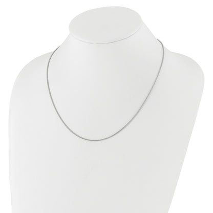 30 Inch 10K White Gold Adjustable 1.35mm Wheat Chain