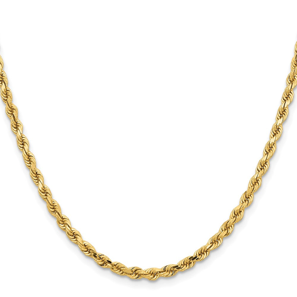26 Inch 10K Yellow Gold 3.75mm Diamond Cut Rope Chain Necklace