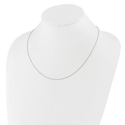 10K White Gold Adjustable 1mm D/C Cable Chain