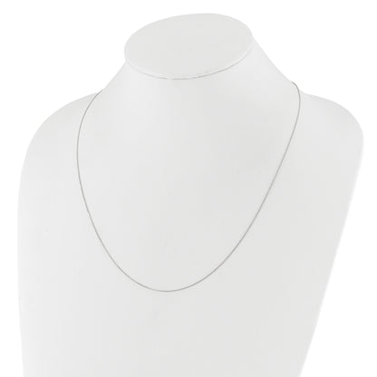 10K White Gold Adjustable 1mm D/C Cable Chain