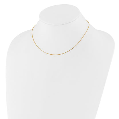 26 Inch 10K Yellow Gold 1.05mm D/C Cable 2In+2In Adjustable Chain Necklace