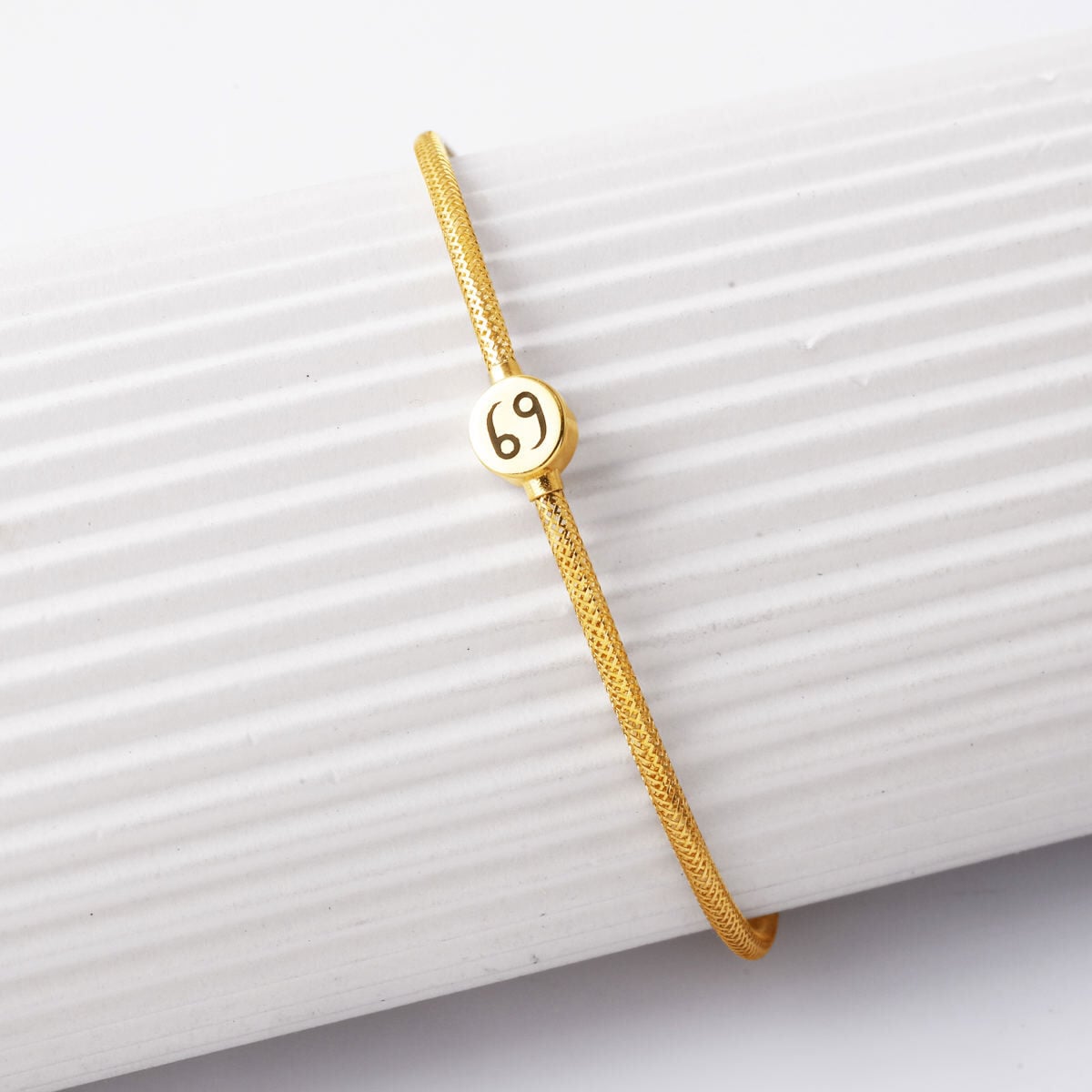 14K Yellow Gold Cancer Zodiac Italian Bracelet