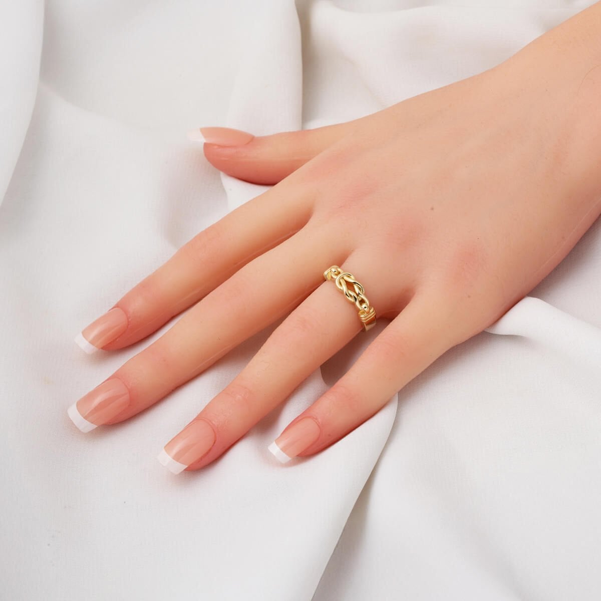 14K Yellow Gold Infinity Link Ring