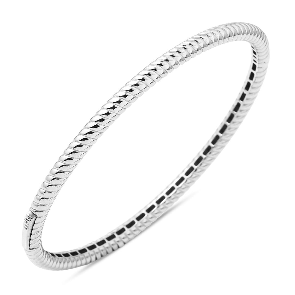 14K Yellow Gold Aleppo Weave Twisted Hinged Cuff Bangle