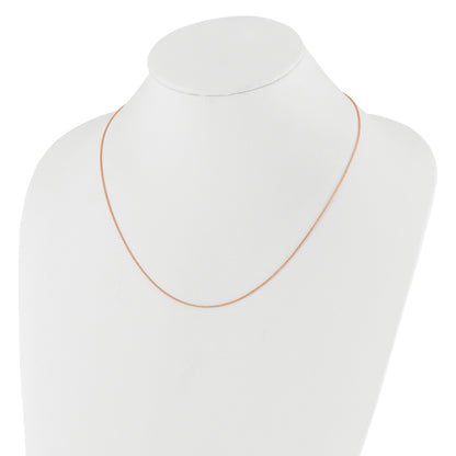 10K Rose Gold Adjustable 1mm Wheat Chain