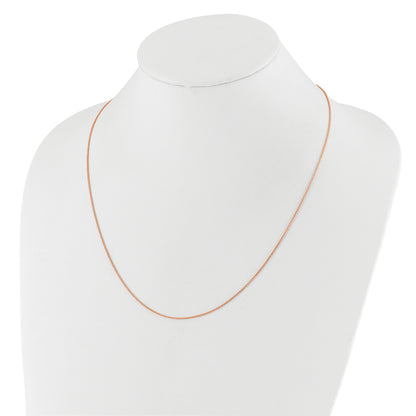 10K Rose Gold Adjustable 1mm Wheat Chain