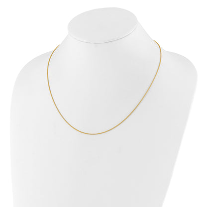10K Yellow Gold Adjustable 1mm D/C Wheat Chain