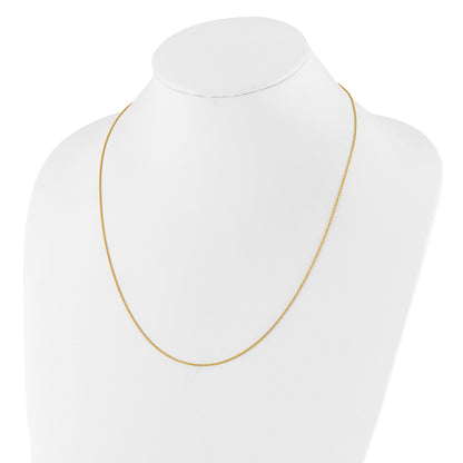 10K Yellow Gold Adjustable 1mm D/C Wheat Chain