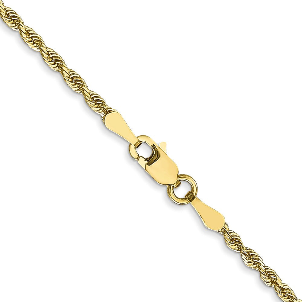 16 Inch 10K Yellow Gold 2mm D/C Quadruple Rope Chain Necklace