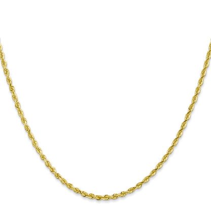 24 Inch 10K Yellow Gold 2.25mm D/C Quadruple Rope Chain Necklace