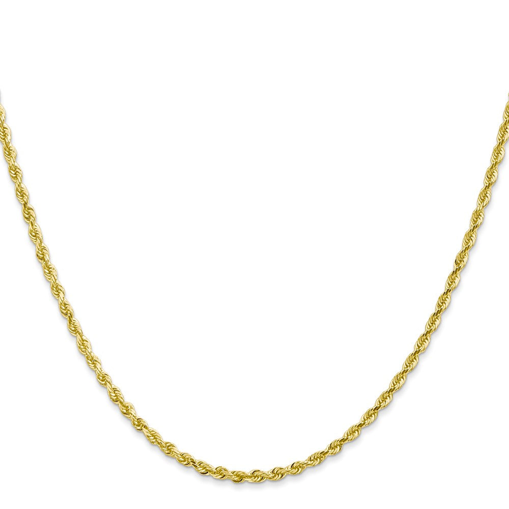 22 Inch 10K Yellow Gold 2.25mm D/C Quadruple Rope Chain Necklace