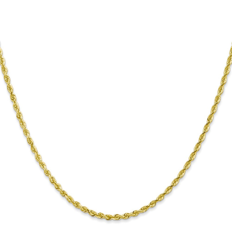 2 Inch 10K Yellow Gold 2.25mm D/C Quadruple Rope Chain Necklace