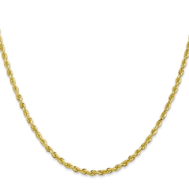 24 Inch 10K Yellow Gold 2.75mm D/C Quadruple Rope Chain Necklace