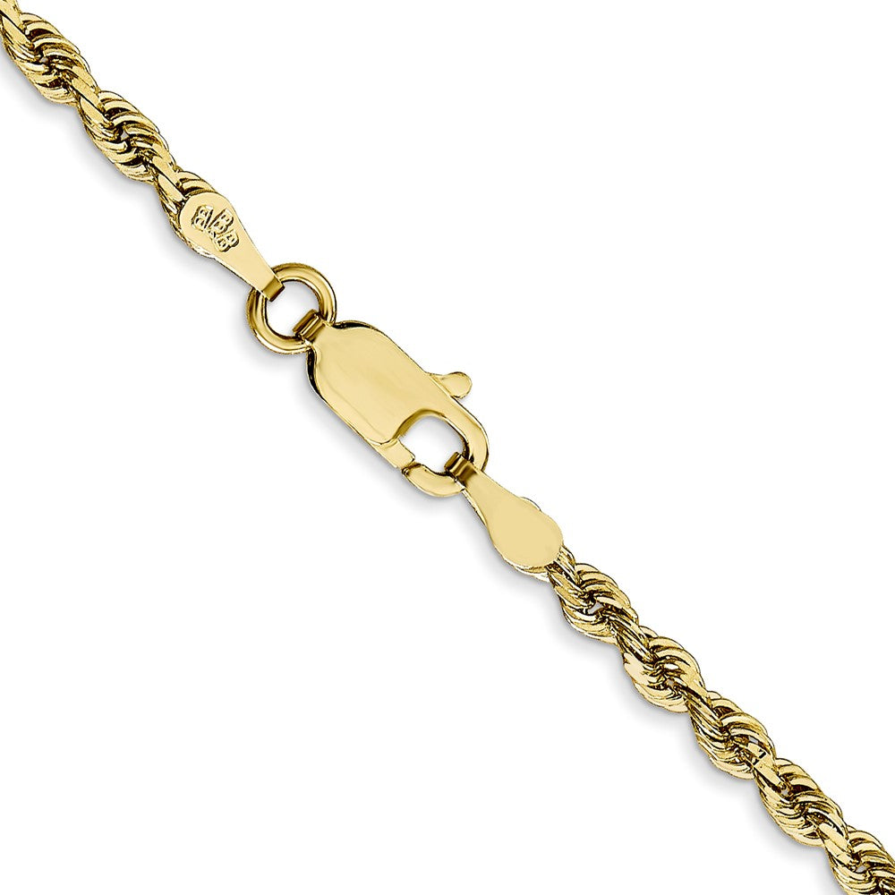 24 Inch 10K Yellow Gold 2.75mm D/C Quadruple Rope Chain Necklace