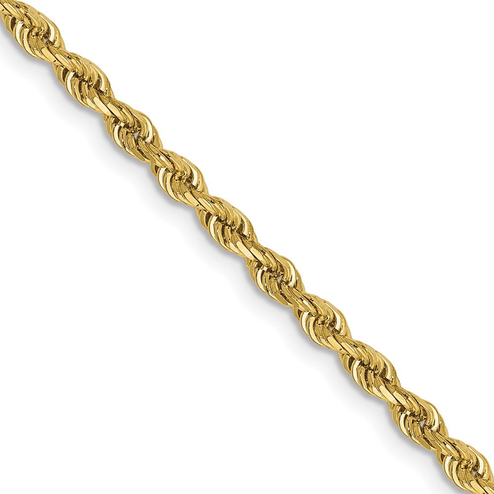 16 Inch 10K Yellow Gold 2.75mm D/C Quadruple Rope Chain Necklace