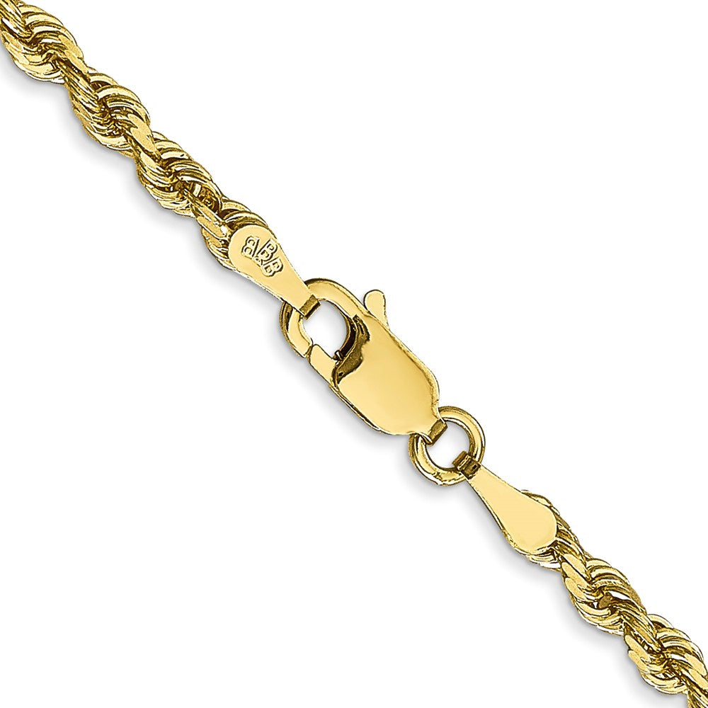 24 Inch 10K Yellow Gold 3mm D/C Quadruple Rope Chain Necklace