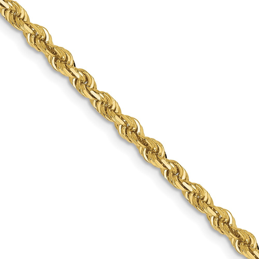 24 Inch 10K Yellow Gold 3mm D/C Quadruple Rope Chain Necklace