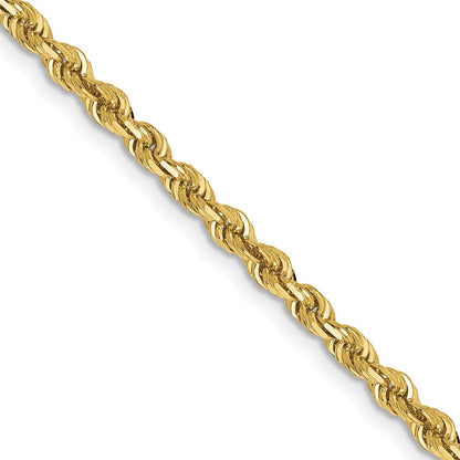 24 Inch 10K Yellow Gold 3mm D/C Quadruple Rope Chain Necklace