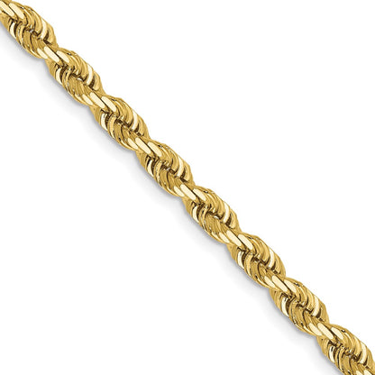 18 Inch 10K Yellow Gold 4mm D/C Quadruple Rope Chain Necklace