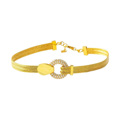 14K Yellow Gold Suna Trabzon Mesh Cubic Zirconia Set
