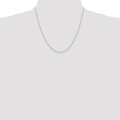 10K White Gold Wg 1mm Singapore Chain