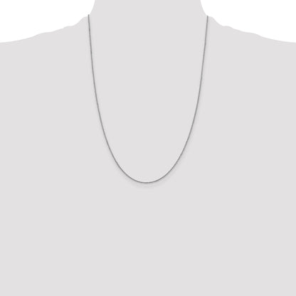 10K White Gold 1mm Sparkle Singapore Chain