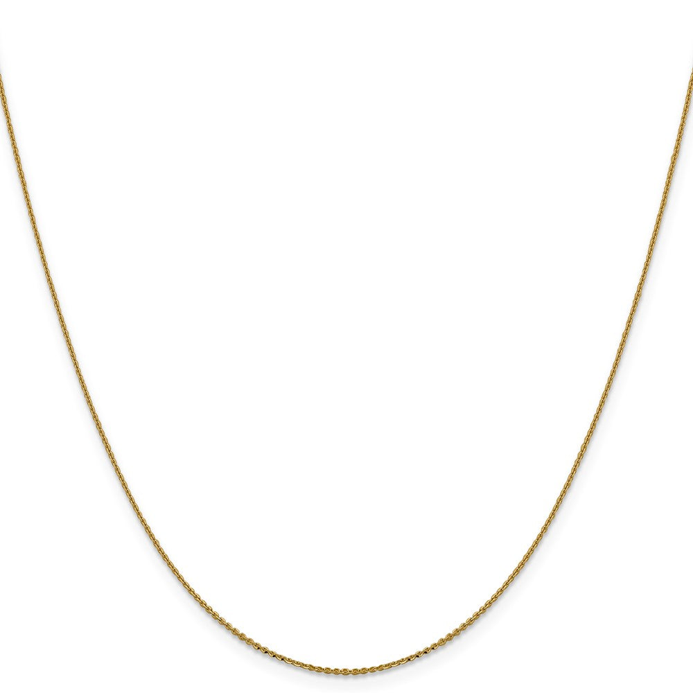 16 Inch 10K Yellow Gold 1.0 mm D/C Cable Chain Necklace