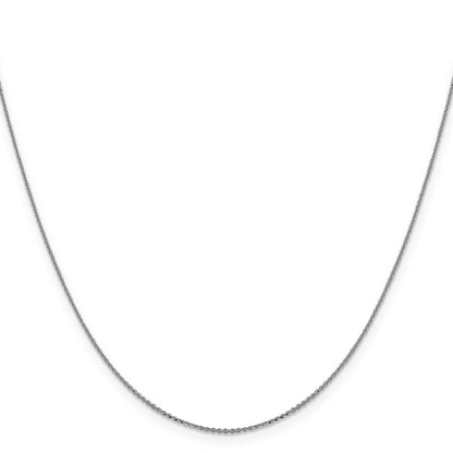 10K White Gold 1.0 mm D/C Cable Chain