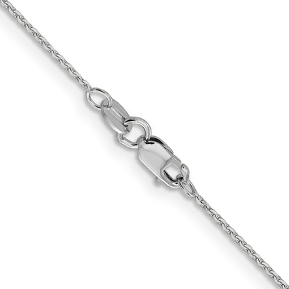 10K White Gold 1.0 mm D/C Cable Chain