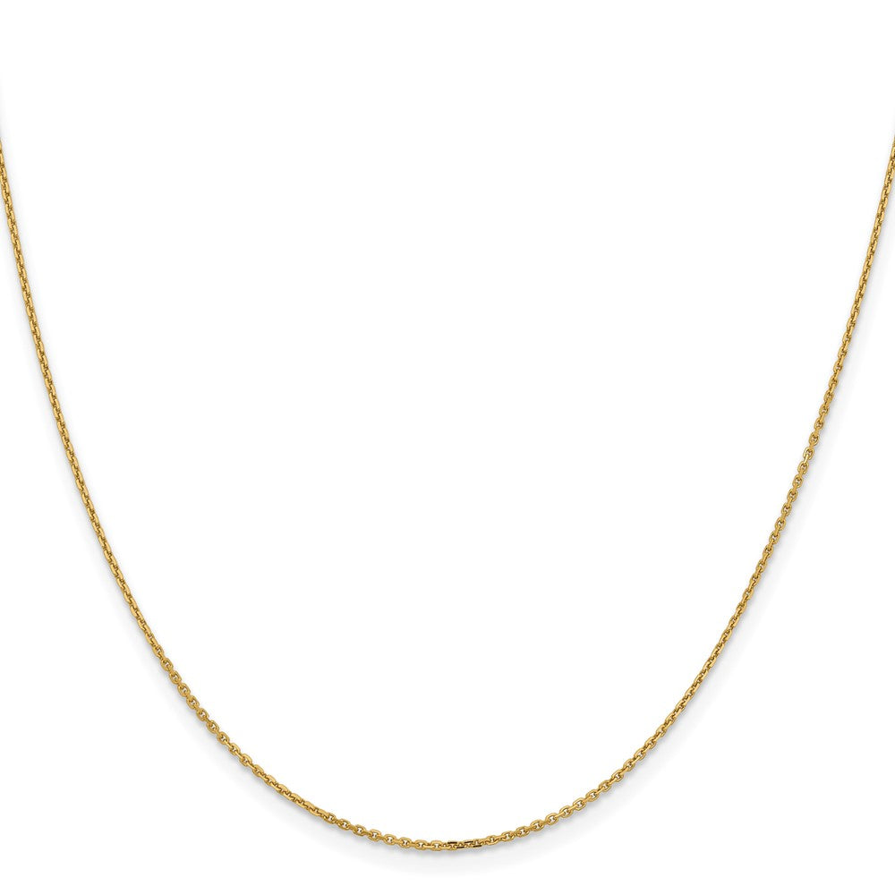 24 Inch 10K Yellow Gold 1.05mm D/C Cable Chain Necklace