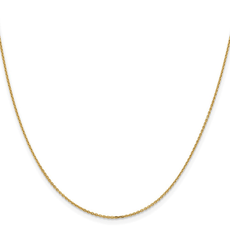24 Inch 10K Yellow Gold 1.05mm D/C Cable Chain Necklace