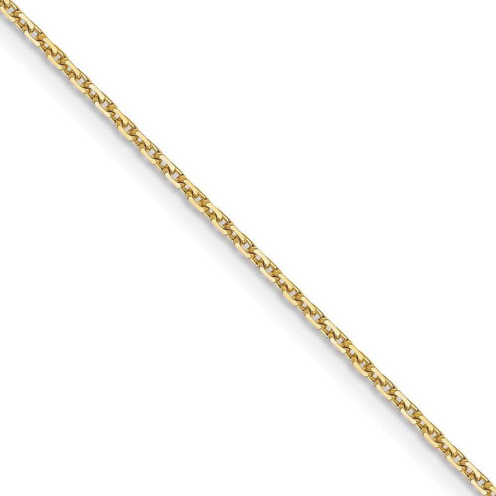 2 Inch 10K Yellow Gold 1.05mm D/C Cable Chain Necklace