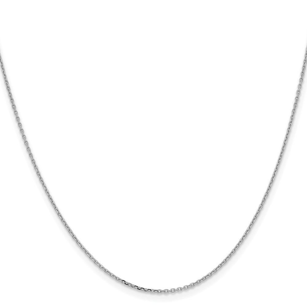 24 Inch 10K White Gold 1.05mm D/C Cable Chain Necklace