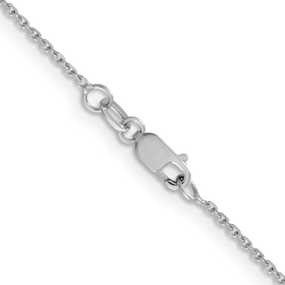 10K White Gold 1.05mm D/C Cable Chain