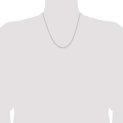 10K White Gold 1.05mm D/C Cable Chain