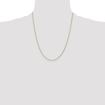 22 Inch 10K Yellow Gold .95mm D/C Cable Chain Necklace