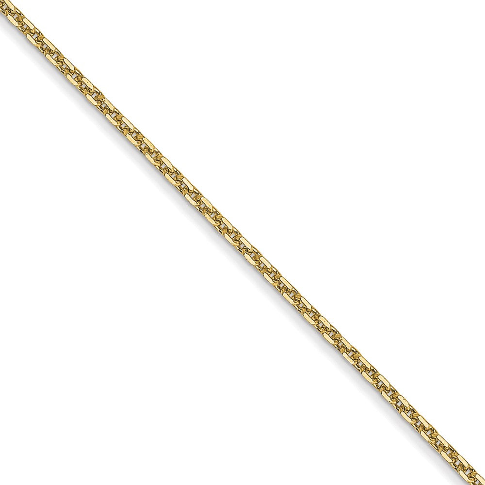 22 Inch 10K Yellow Gold .95mm D/C Cable Chain Necklace