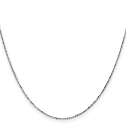 10K White Gold .95mm D/C Cable Chain