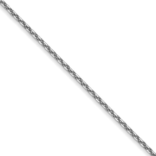 10K White Gold .95mm D/C Cable Chain